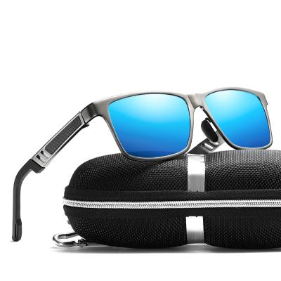 China Sports Sunglasses Spring Hinge Polarized Driving Sun Glass Men's Polarized Sport Fishing Aluminum Sunglasses for sale