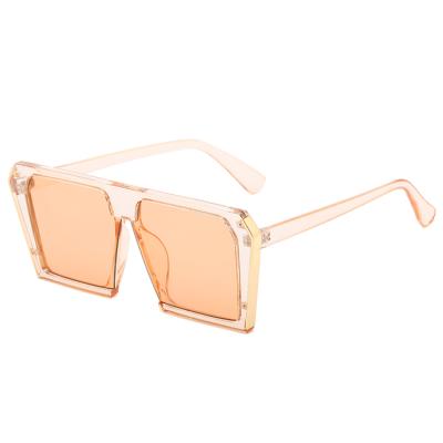 China New fashion big frame sunglasses trapezoidal street style trendy fashion sunglasses for sale