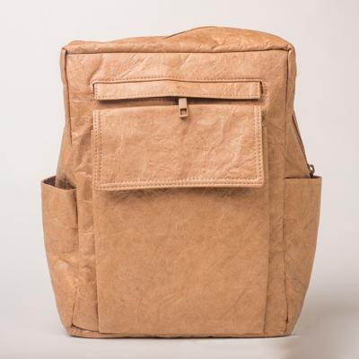 China China Manufacturer Waterproof Kraft Paper Bag Washable Waterproof Brown Backpack Bag for sale