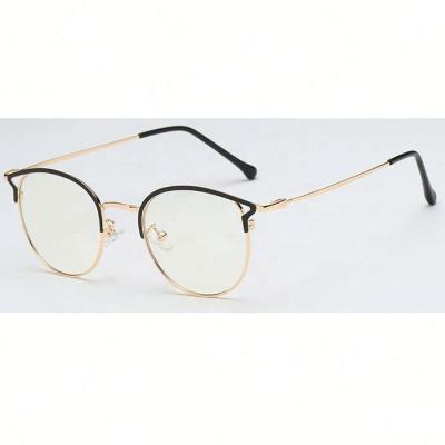 China For Ladies Fashionable High Quality Metal Glasses Anti Blocking Glasses Frame Blue Light Blocking Designer for sale