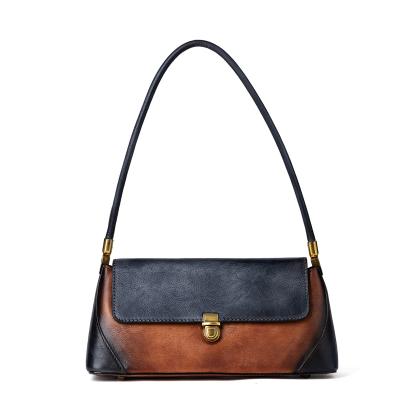 China Fashion \ high grain leather shoulder bag brand handbag luxury female designer handbag armpit shoulder bag for sale