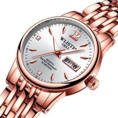 China Slim Wrist Quartz Watch Black Diamond Quartz Woman Day/Date Stainless Steel Casual Luxury Bands Watches For Women Men Main 2021 for sale