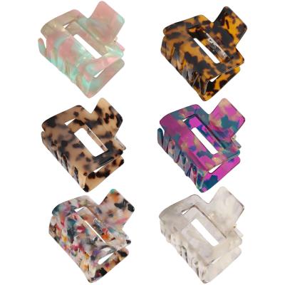 China Vintage fashionable matte acrylic acetate plastic hairpin frosted colorful bathe large claw non-slip hair clip for sale