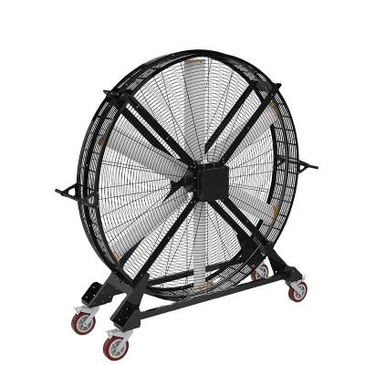 China Hotels 220V HVLS Electric Outdoor Waterproof Wheeled Mobile Industrial Rack Fans for sale