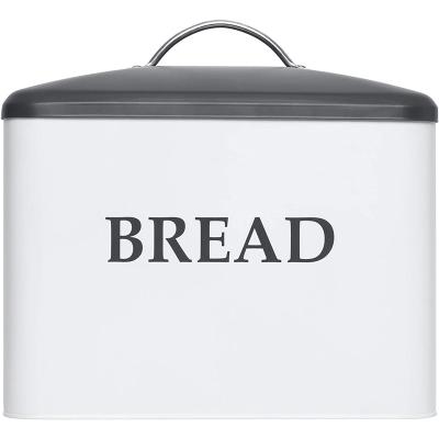 China Oversized Fresh Keep Metal Bread Box Loaf Box On The Kitchen Countertop Sealed Storage Jar For Pastries Keep Bread And Bagels Fresh for sale