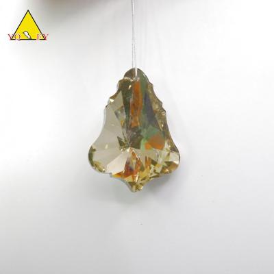 China Home Decoration Diamond Crystal Yellow Hanger In Drop Shape for sale