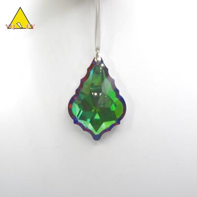 China Home Decoration Diamond Crystal Green Hanger In Drop Shape for sale