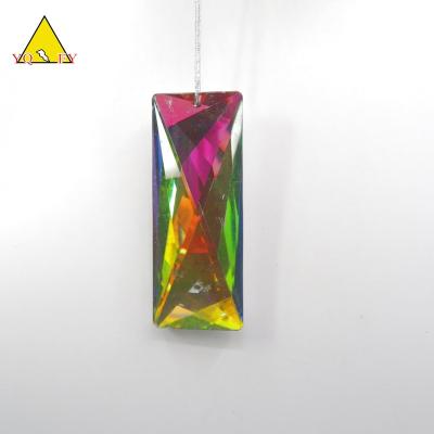 China Home Decoration Diamond Crystal Iridescent Hanger In Drop Shape for sale