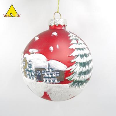 China Europe Painting Factory Traditional Handmade Glass Bauble Christmas Ornaments for sale