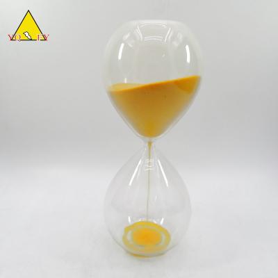 China Home Decoration Clear Glass Sand Timer With Orange Sand for sale