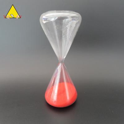 China Home Decoration Clear Glass Sand Timer With Red Sand for sale