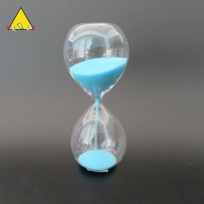 China Home Decoration Clear Glass Timer With Blue Sand for sale