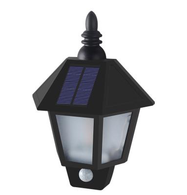 China Push Button Factory Direct Sales High Quality Solar Outdoor Flashing Flame Wall Light for sale