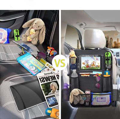 China widely applicable & Multipurpose Waterproof Front Seat Car Organizer Net Toy Storage Bag Car Seat Gap Cup Holder for sale