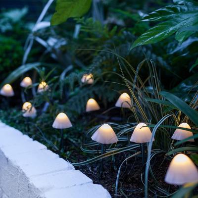 China European Led Solar Garden Lawn Floor Mushroom String Lamp Outdoor Waterproof Landscape Lamp for sale