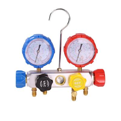 China Brass Refrigerant Double Manifold Set Gauges Set for sale