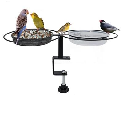 China Sturdy Steel Balcony Pet Food Bird Feeder Feeding Bird Feeder for sale