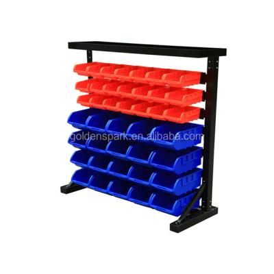 China Sustainable 41PC Trash Storage Garage Tools Plastic Organizer Small Parts Trash Can Rack for sale