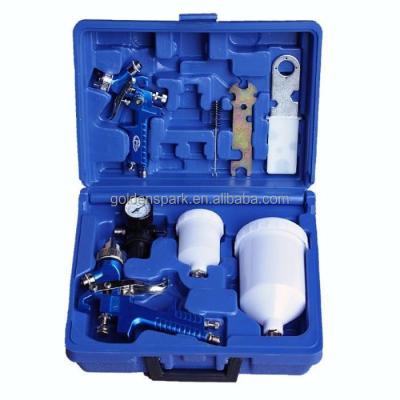 China Paint Spray Gun Air Spray Gun Kit With Pressure Regulator &Manometer Cleaning&Brush for sale