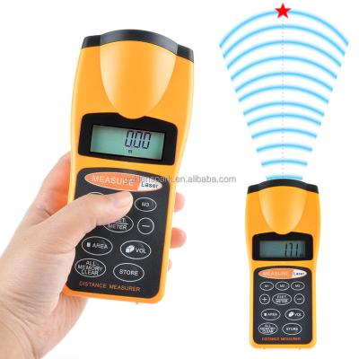 China Multifunction Ultrasonic Measuring LCD Digital Distance Measurer With Laser Dot for sale