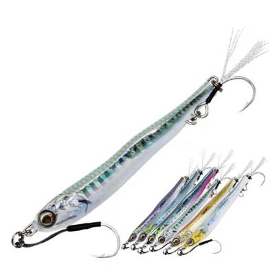 China Lead Alloy 40g Bass Luminous Fishing Slow Jigs With Hooks Metal Help Building Lures At Sea for sale