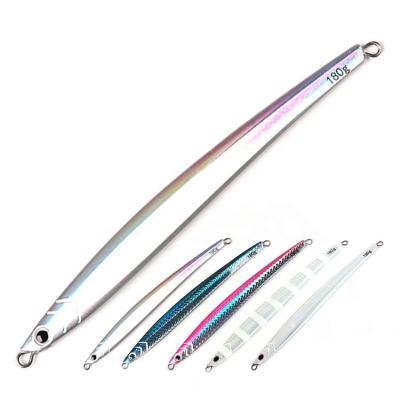 China Alloy 180g 200g Lead Long Form 3D Eyes Metal Jig Lead Fishing Lures Jig Rigs Bait for sale