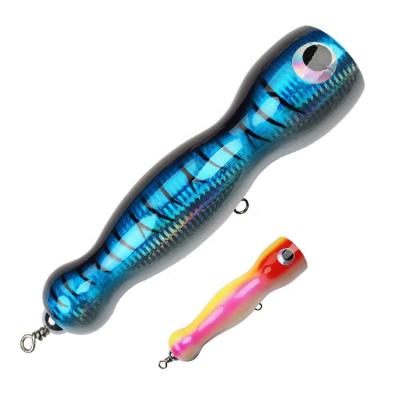 China 110g 160g Wooden Snap Large Set Fishing Artificial Wooden Lure For Deep Sea Boat Fishing for sale