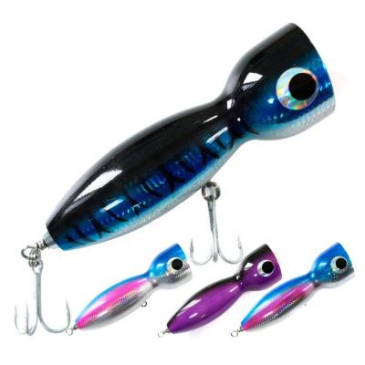 China 7inch 147g Wood Jumping GT Lure Wood Popper Baits for sale