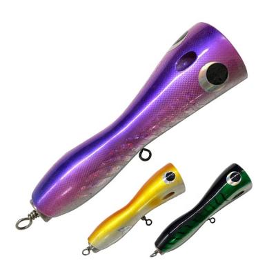 China New 7 Inch Artificial Seawater Wooden Hard Trolling Lure Lure Big Game Fishing Snap Tuna Lure for sale