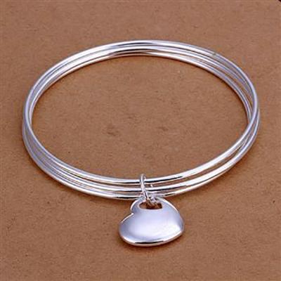 China Elegant gx shiny recess shiny ladies alloy silver plated silver color 925 ring circle bracelet and bangle for sale