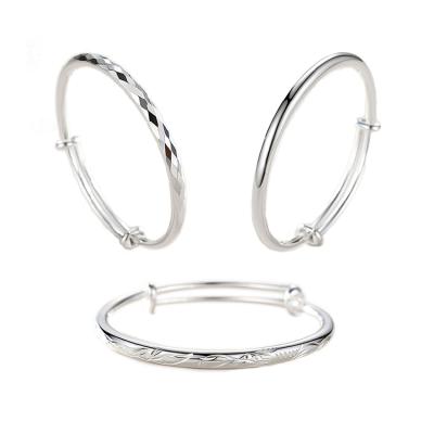 China Elegant geometry silver jewelry set of 925 sterling silver bracelets and bangles for sale