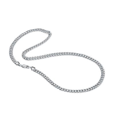 China 925 simple classic simple sterling silver cuban link of the necklace is also suitable for hip-hop jewelry for sale