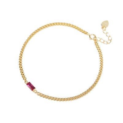 China Zircon Elegant Elegant Noble Red Gold Plated Jewelry S925 Sterling Silver Bracelet Bangle wb5GMyfL113L for sale