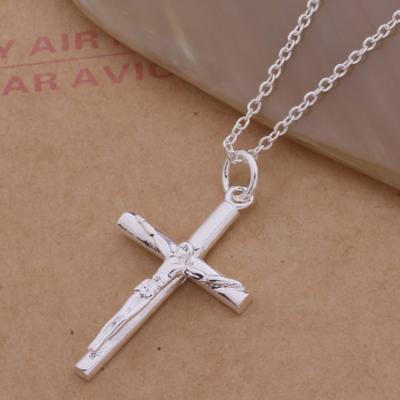 China FASHIONABLE Wholesale Silver Plated Religious Alloy Jewelry Necklace Cross Pendant 202107244 for sale