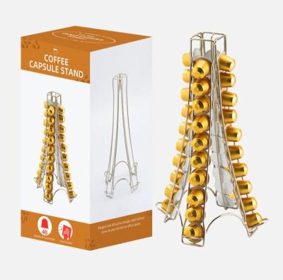 China Sustainable Factory Price Pod Holder Coffee Capsule Storage Rack With Base for sale