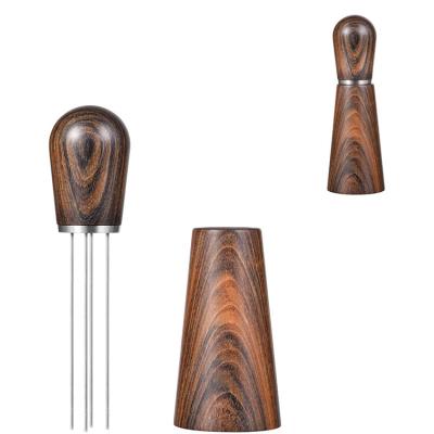 China Viable Espresso Dispensing Tool Professional Espresso Hand Tamper Bartender Espresso Stirrer Sandalwood Stirring Tool and Base for sale