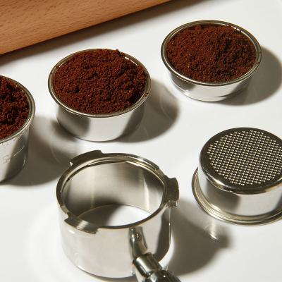 China New Style Stainless Steel Coffee Powder Bowl 54mm 51mm Filter Basket Espresso Coffee Machine Accessories Viable Powder Bowl for sale