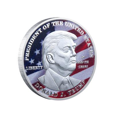 China Europe Trump President Commemorative Badge Embossed Plating Souvenir Coin Collection New Year Gift for sale