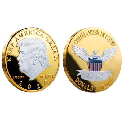 China Decorative Collectible Second Term Presidential Coins of Europe USA Donald Trump Gold Commemorative Coin for sale