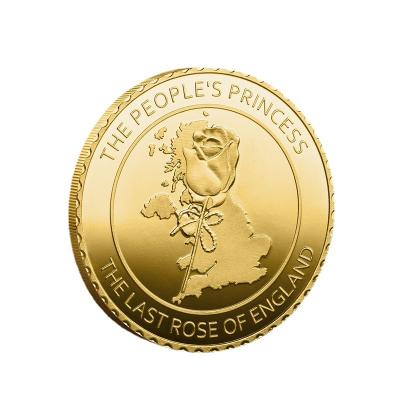 China Princess Diana Commemorative Three-Dimensional Relief Metal Gold Coins Coins of Europe for sale