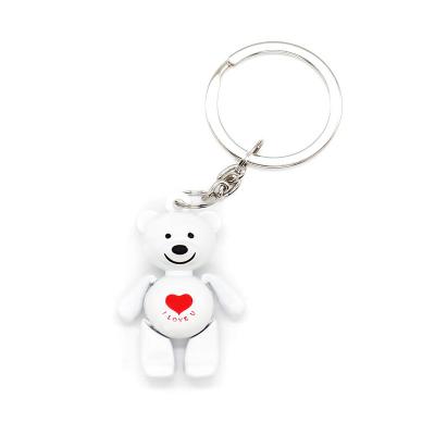 China Promotion Gift Bear Metal Car Key Pendant Chain Couple for sale