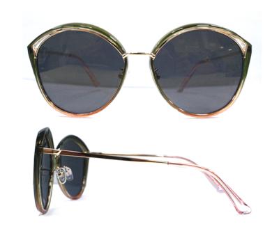 China Fashion Sunglasses Wholesale Black Cat Eye Metal Fashion Sunglasses Mirror Glass 2020 Sun Glass Women for sale