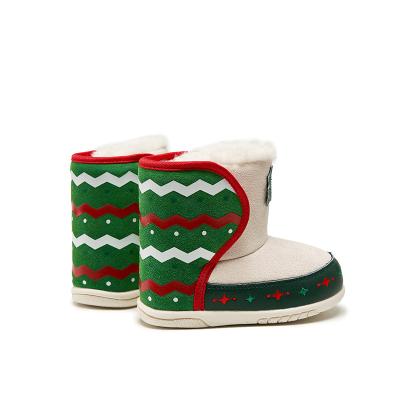 China Winter Thermal Fancy Baby Boy Shoes Green OEM/ODM Good Quality Soft Warm Snow Shoes For Kids Girls Walking Boots for sale