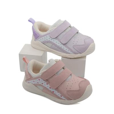 China 2022 Deodorization Anti-skid Baby Purple Love and Star Sneaker Baby Shoes Fancy Custom New Girls Sports Casual Shoes for sale