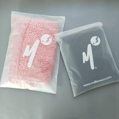 China Moisture Proof Environmentally Friendly Zipper Clothes Packaging PE Frosted Zip Lock Packaging Plastic Ziplock Bag With Your Logo for sale