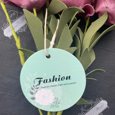 China Other High Quality Luxury Hanging Tag Round Rectangular Square Tag Custom Clothing Hanging Tag for sale