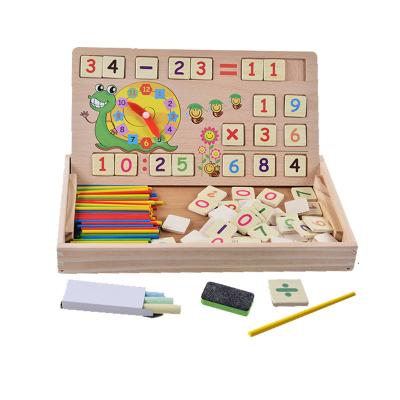 China DIY Educational Toys Teaching Montessori Multifunctional Digital Material Calculating Box Educational Wooden Math Toys for sale