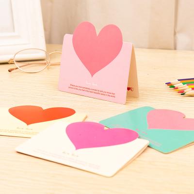 China China Wholesale Creative Universal Christmas Cards Love Cards Heart Shape Greeting Card for sale