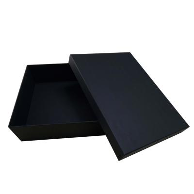 China Large Handmade Black Clothing Box Suit Shirt Gift Box Customization for sale