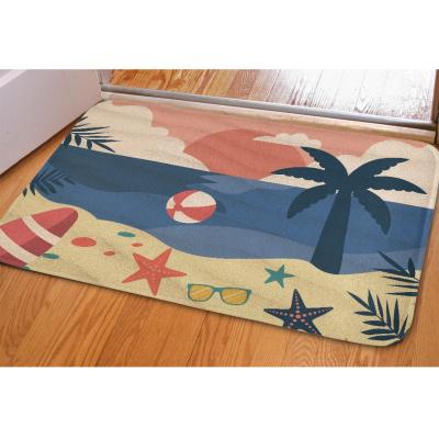 China Customized Washable Sublimation Flannel Mat Fashion Blanket Design Mats Indoor Outdoor for sale